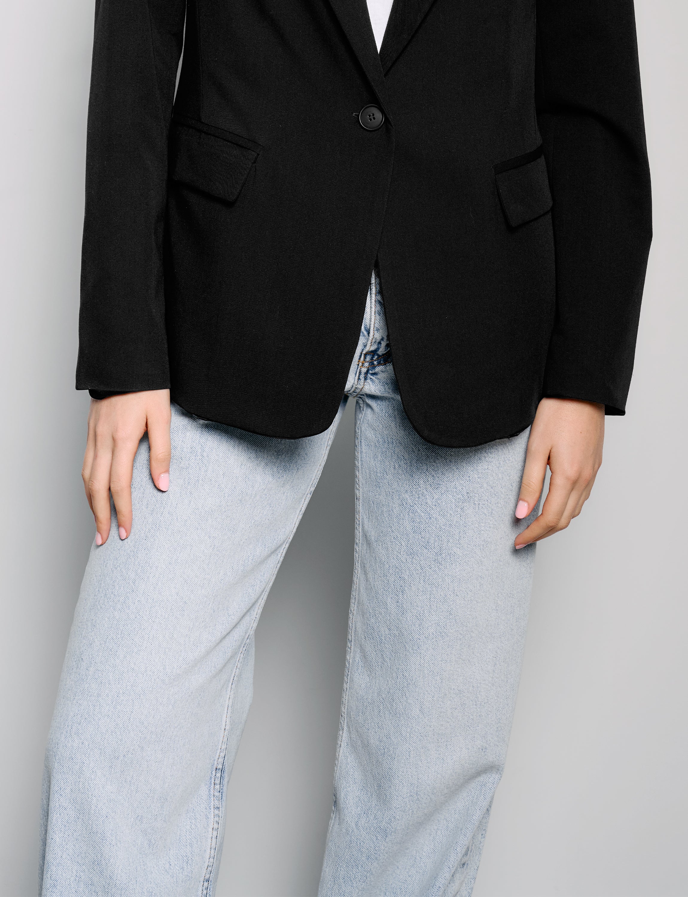 Blazer nero oversize monopetto - Image 2