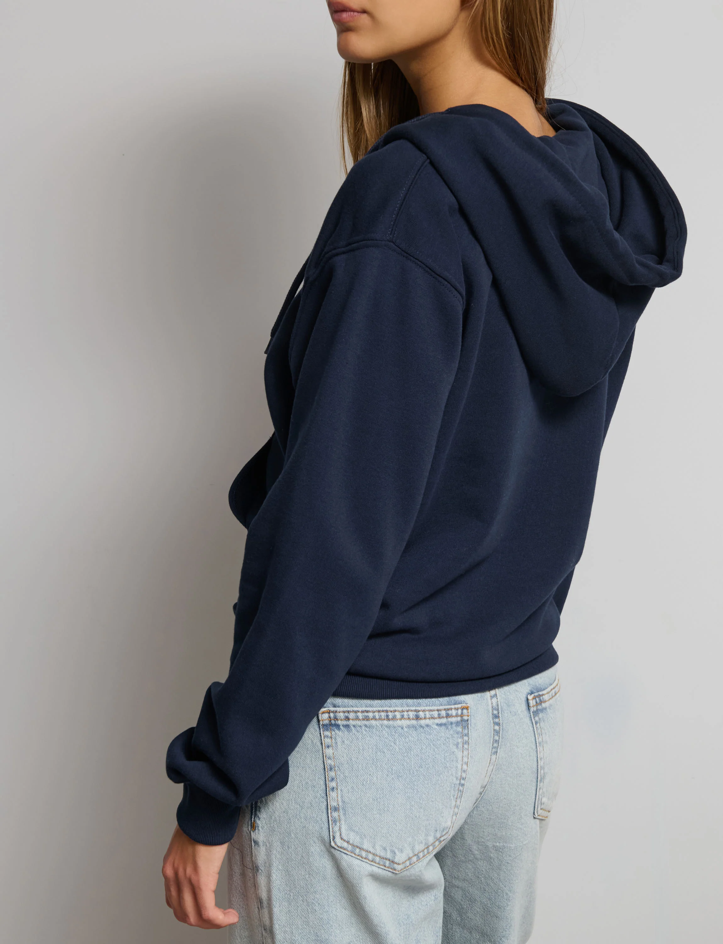 Felpa con cappuccio blu navy - Image 4