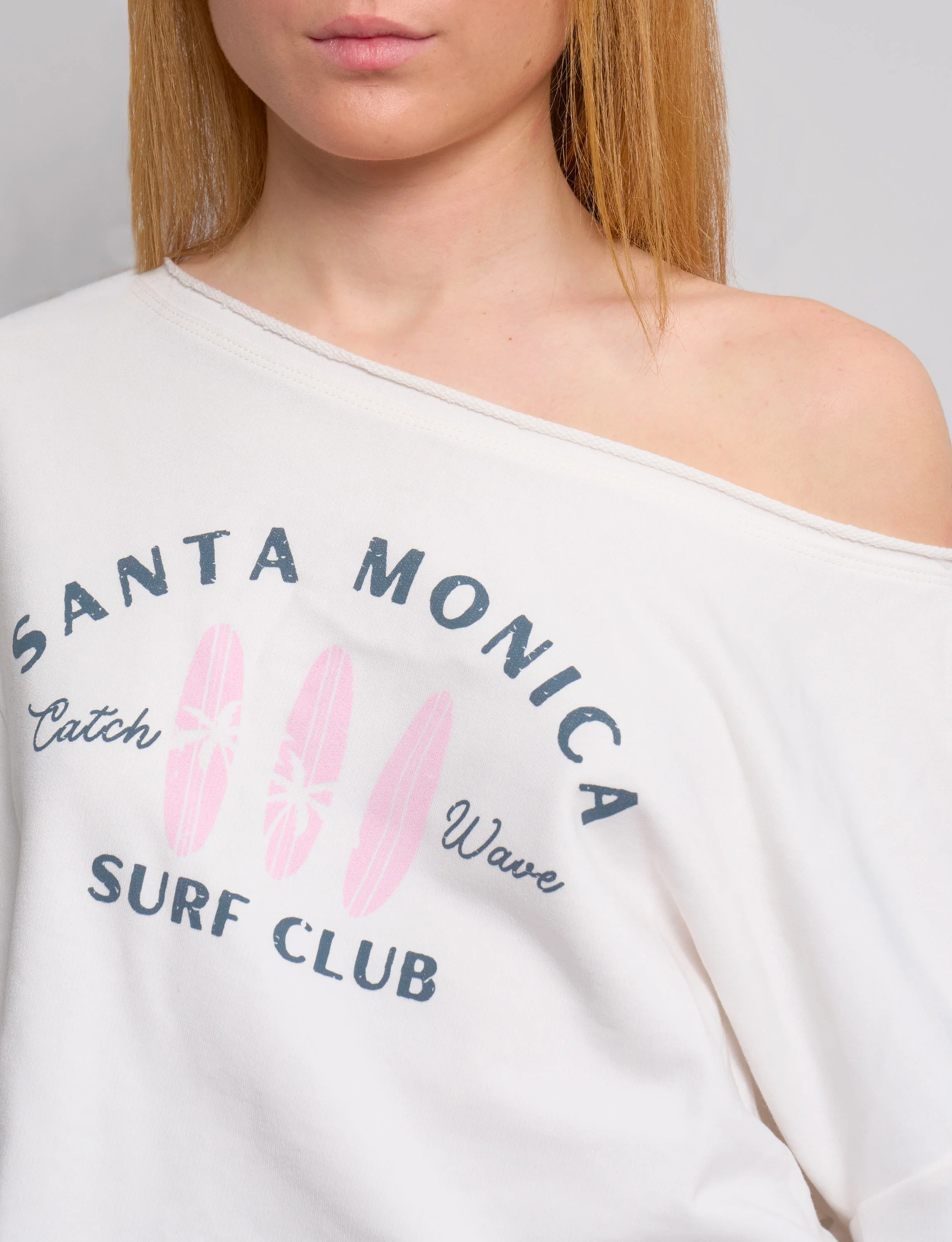 Felpa panna asimmetrica “Santa Monica“ - Image 3