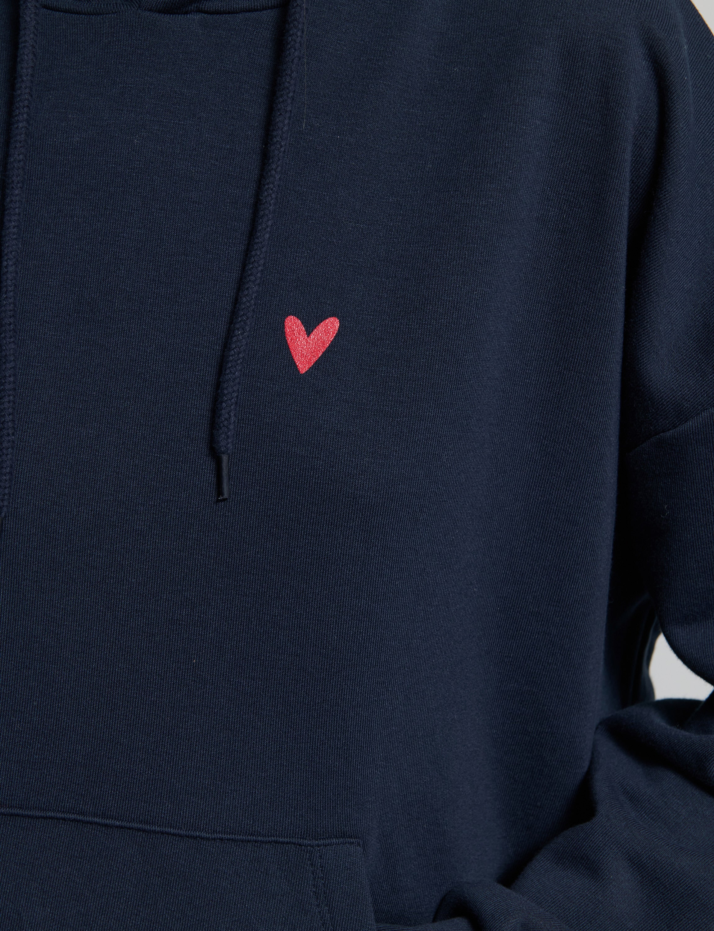 Felpa oversize unisex MI AMORE blu navy - Image 3