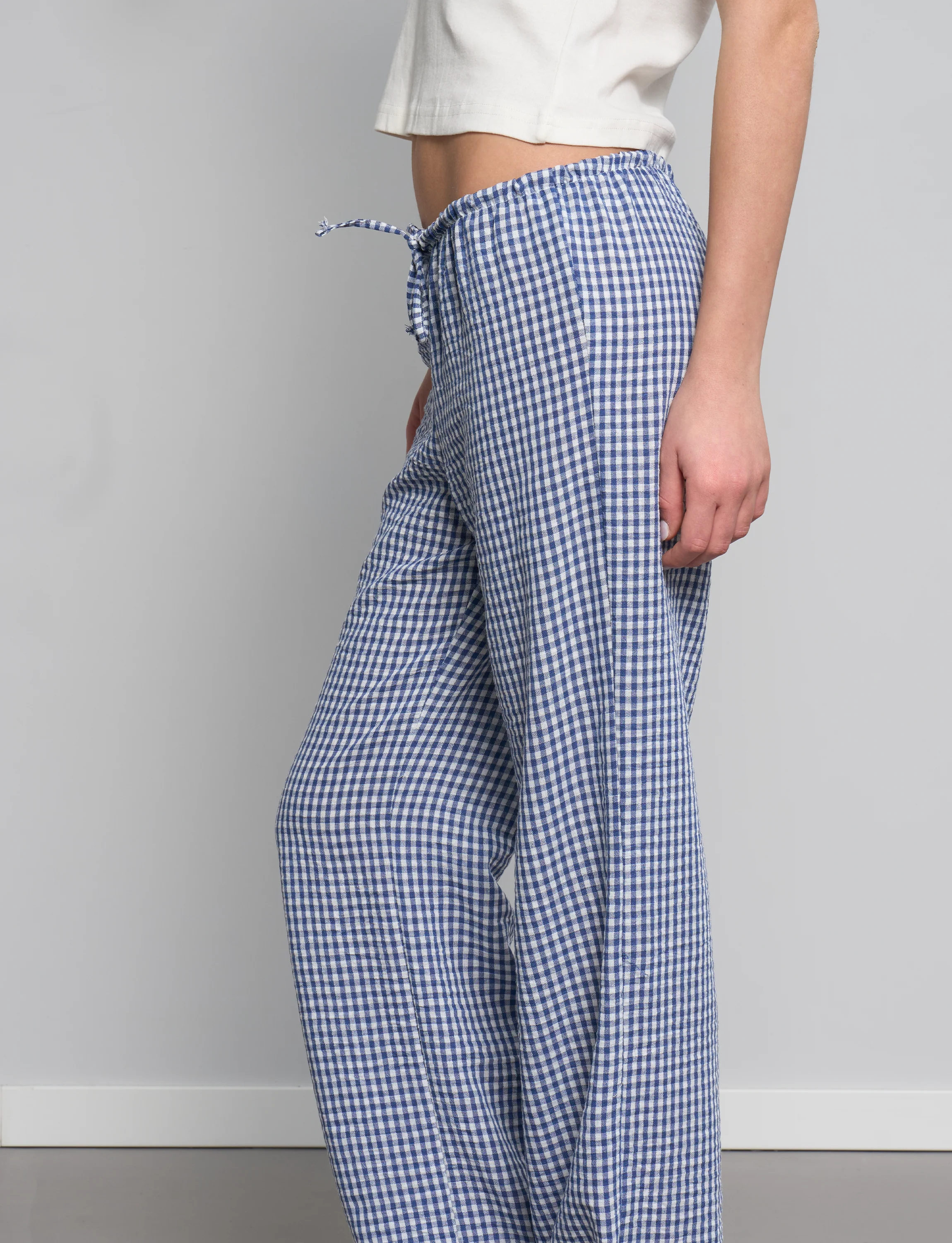 Pantalone a quadretti blu - Image 2