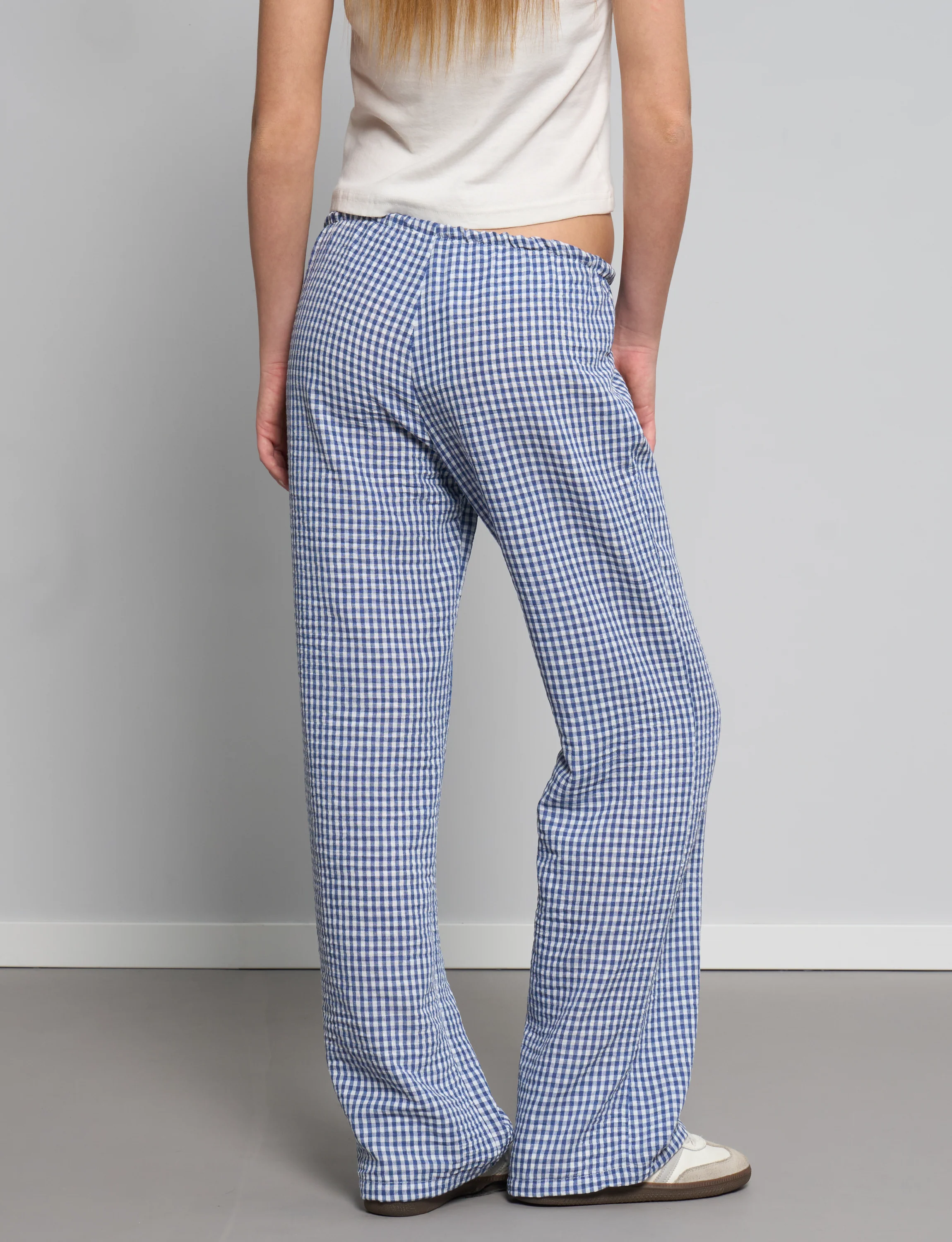 Pantalone a quadretti blu - Image 3