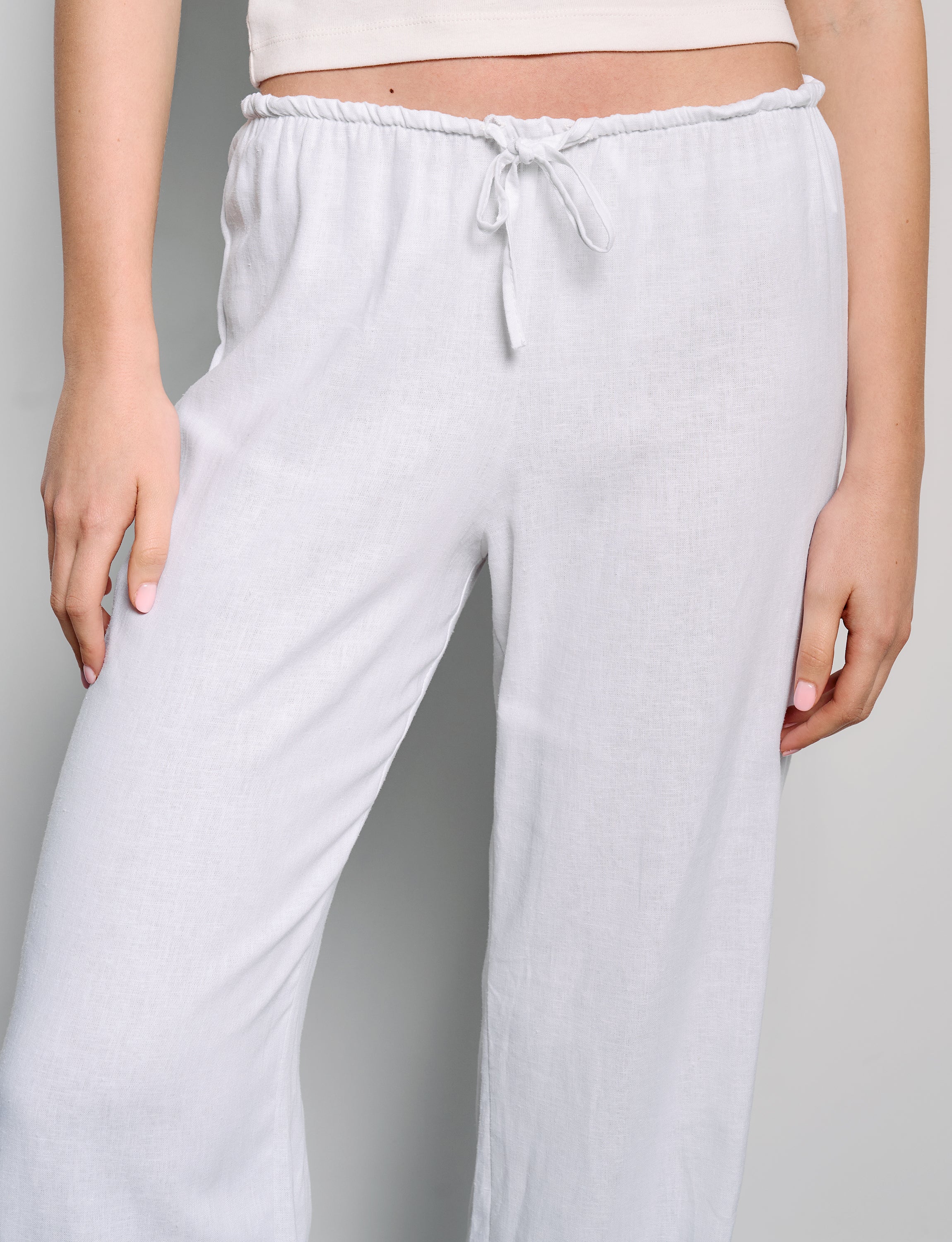 Pantalone in lino bianco - Image 3