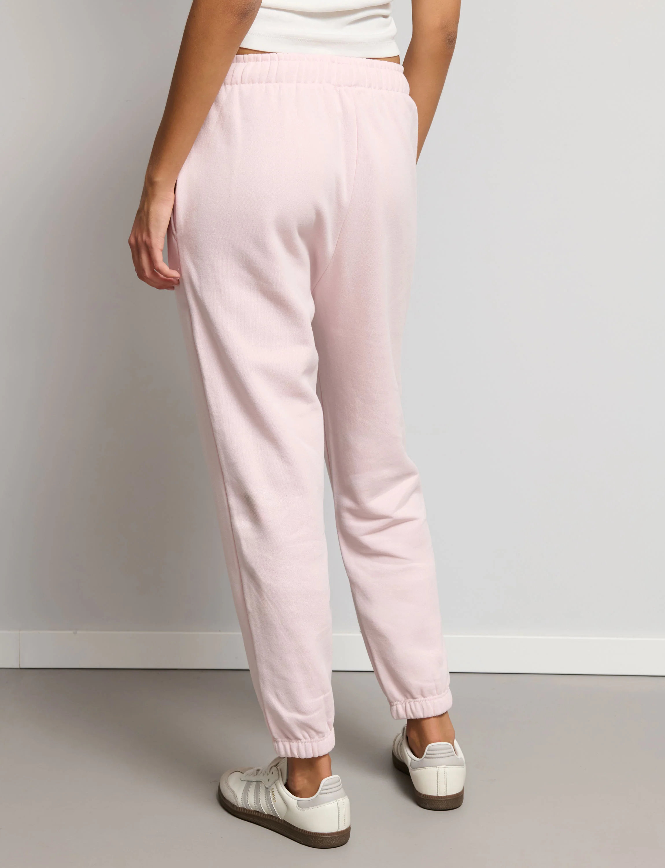 Pantalone Jogger felpato rosa con polsini - Image 4
