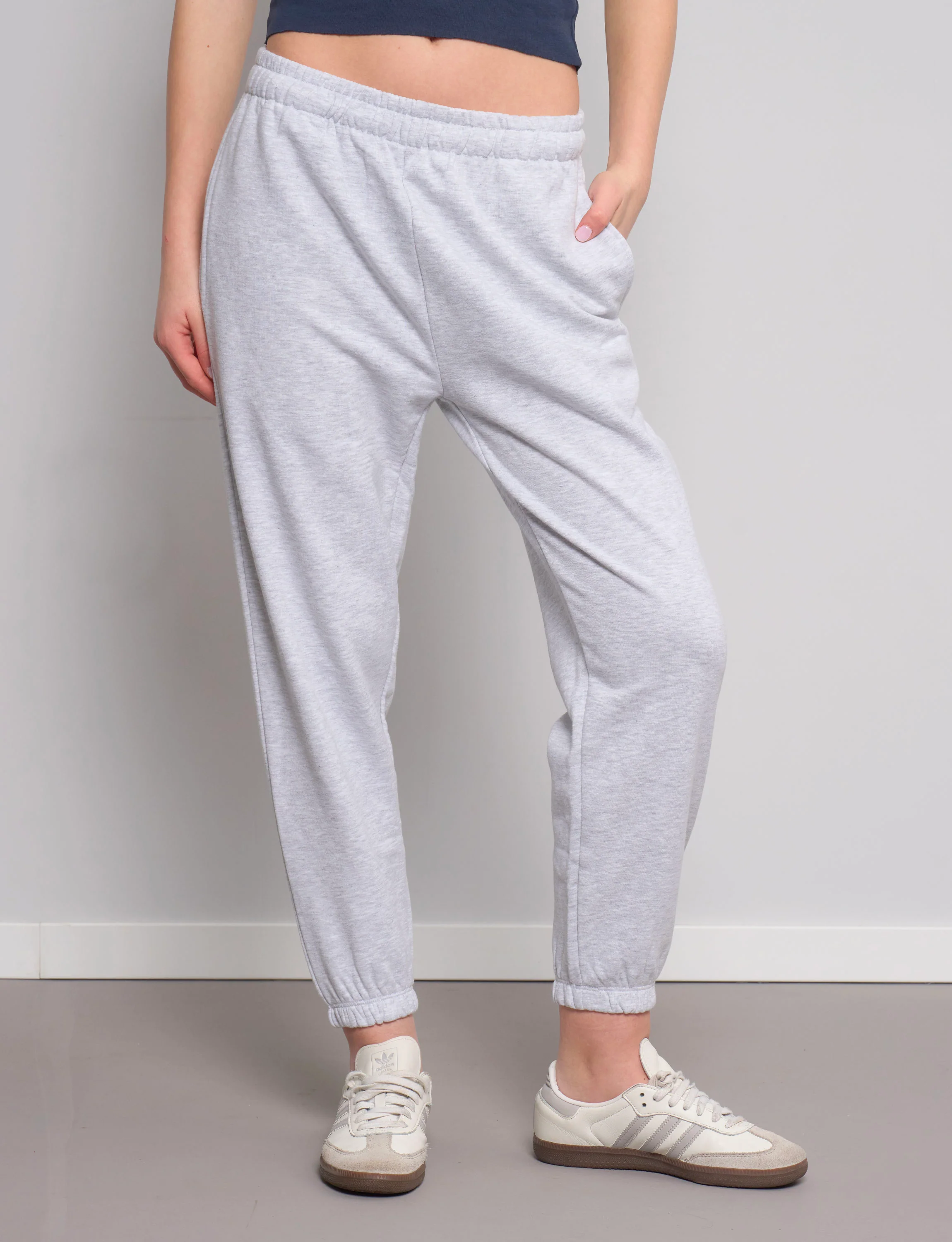 Pantalone grigio in felpa