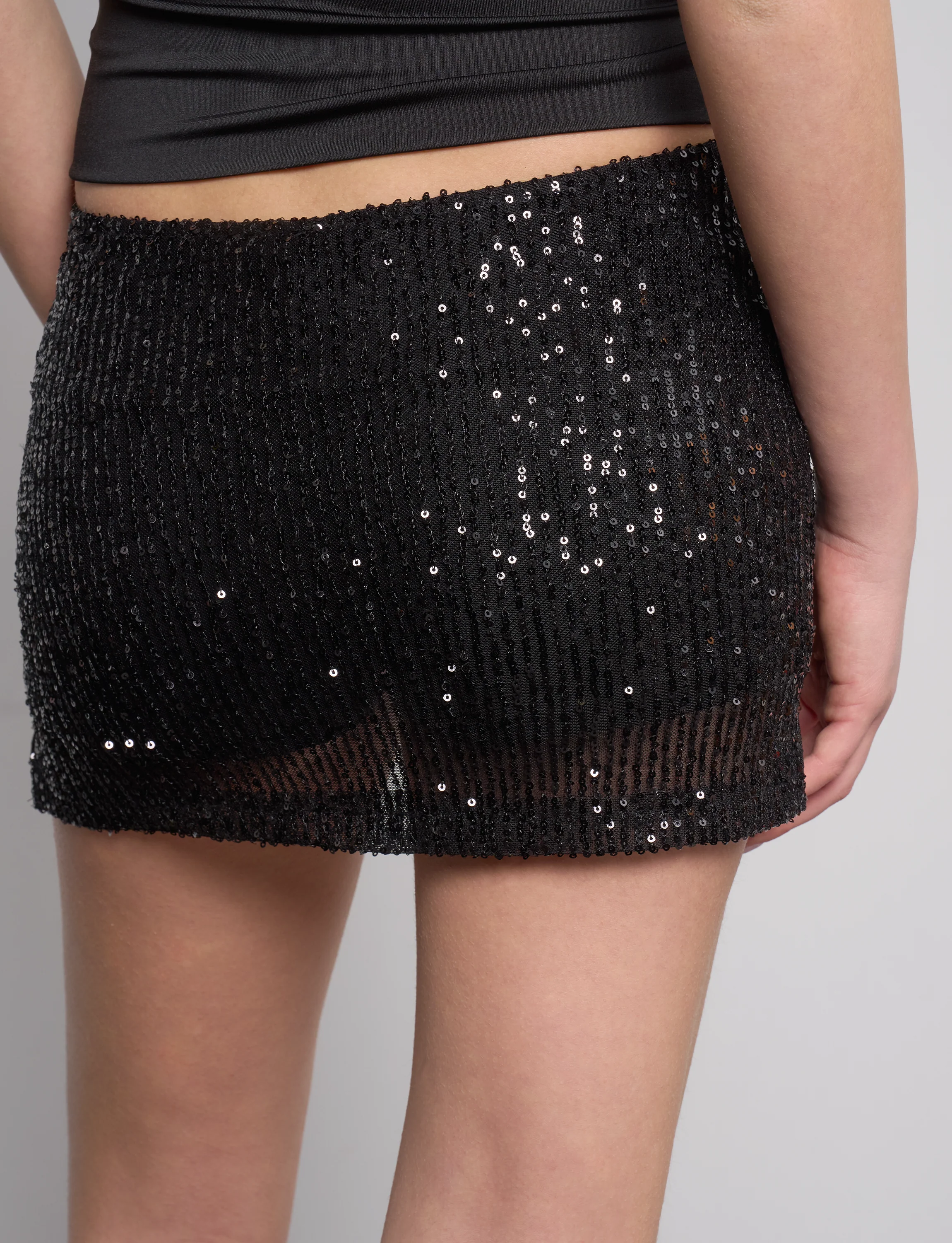 Skort nera in paillettes - Image 2
