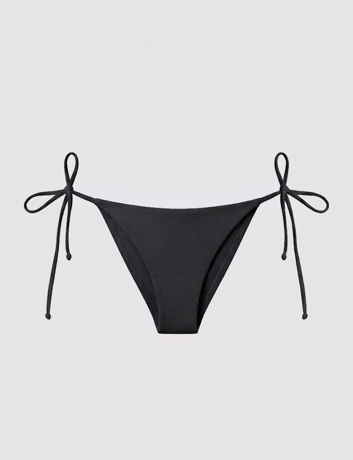 Slip bikini nero con arricciatura
