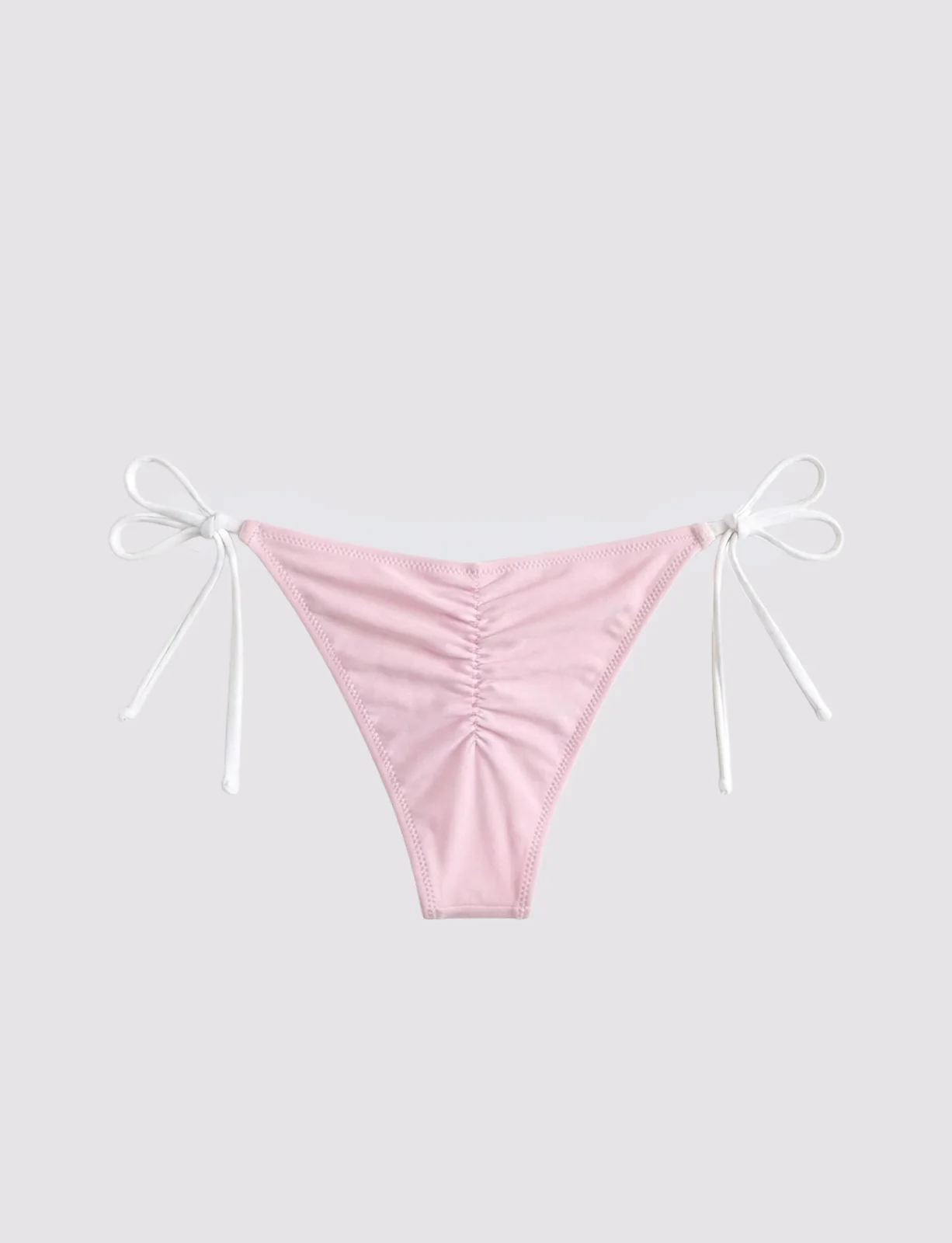 Slip bikini rosa con arricciatura - Image 2