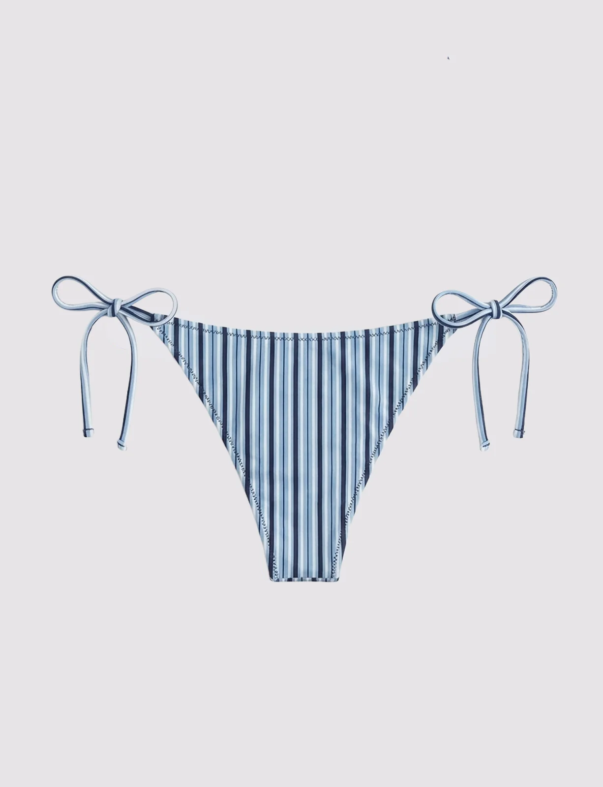 Slip bikini blu a righe azzurre - Image 3