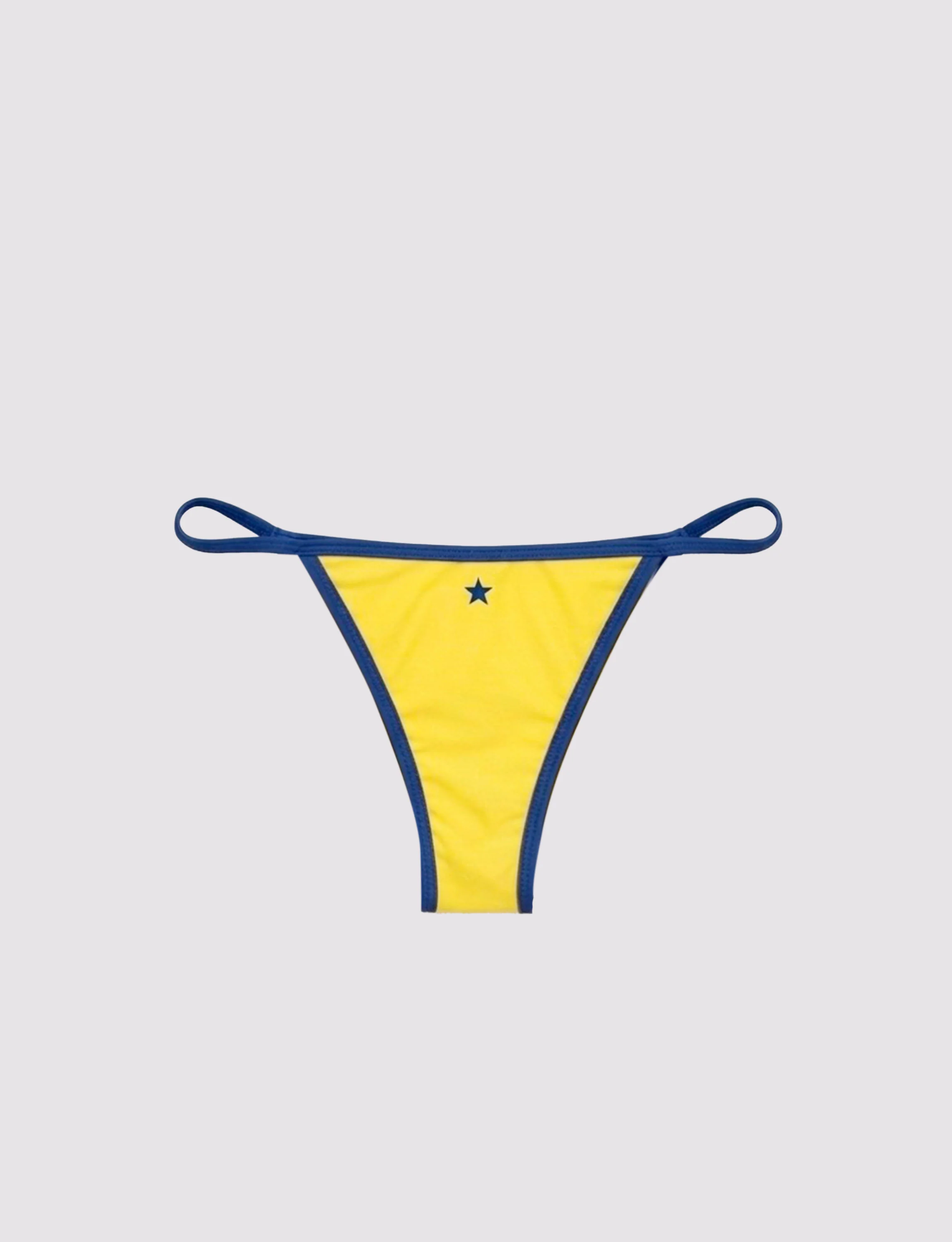Slip bikini giallo con stella - Image 4