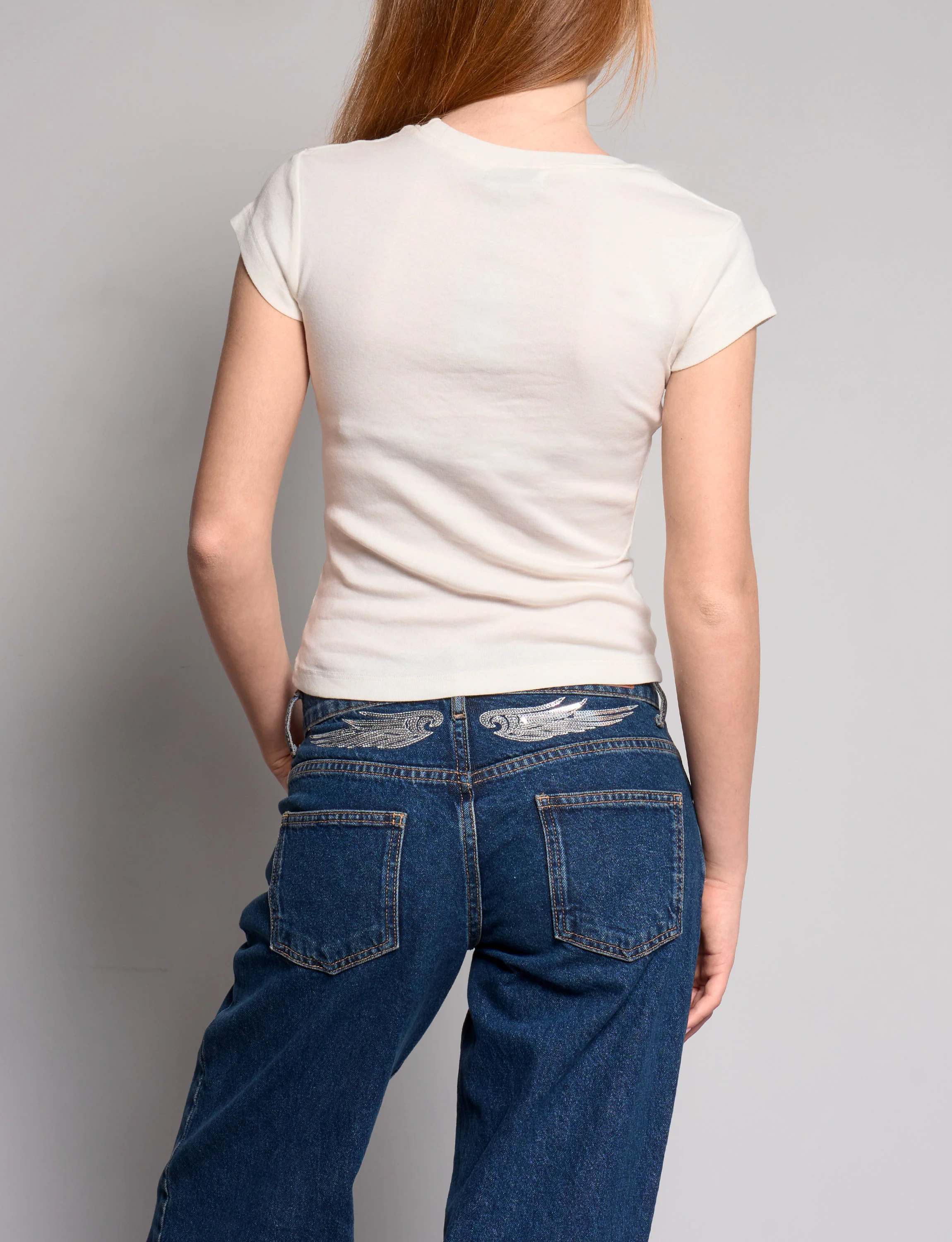 T-shirt bianca con bandiera USA - Image 4