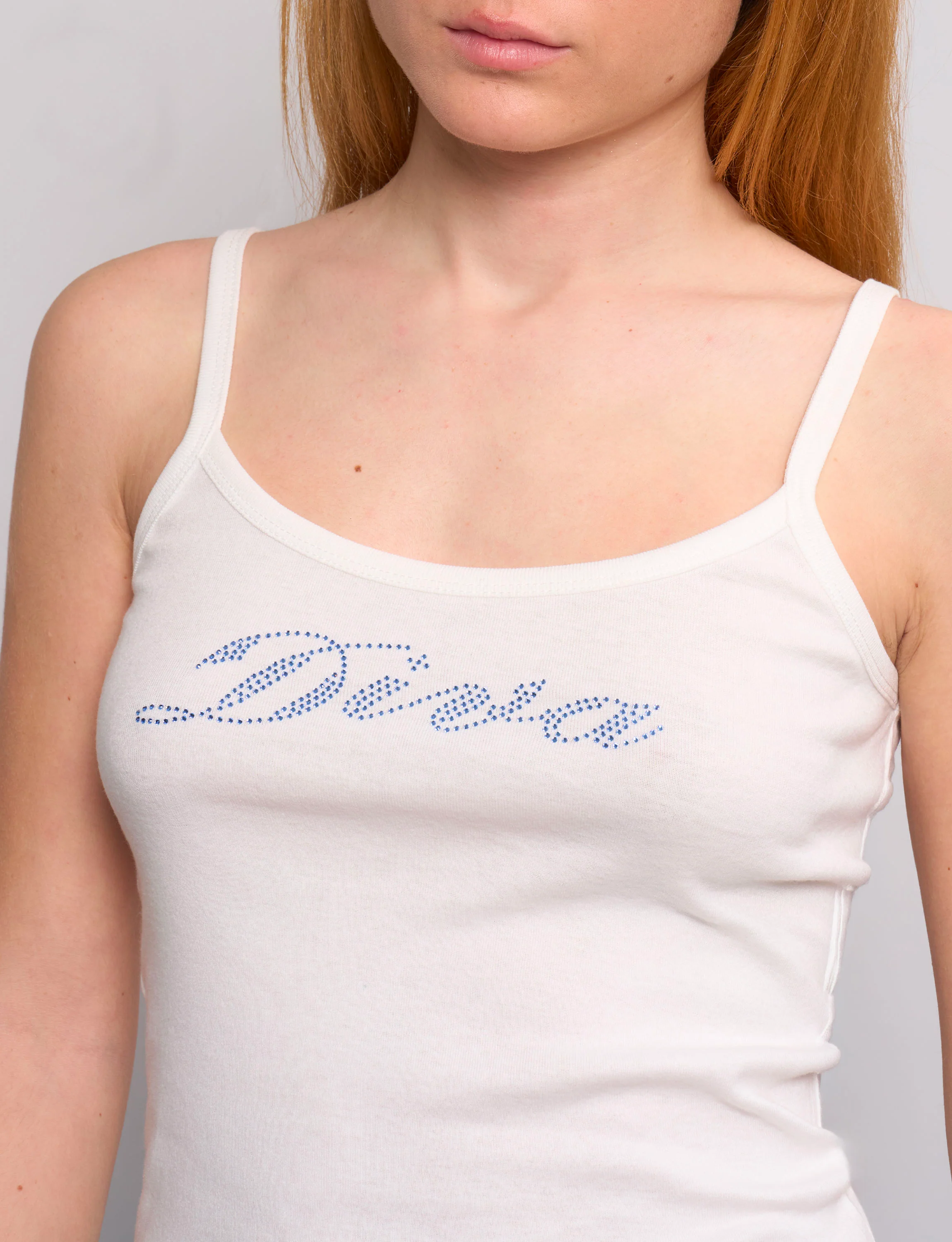 Top canotta con scritta “Diva“ in strass - Image 2