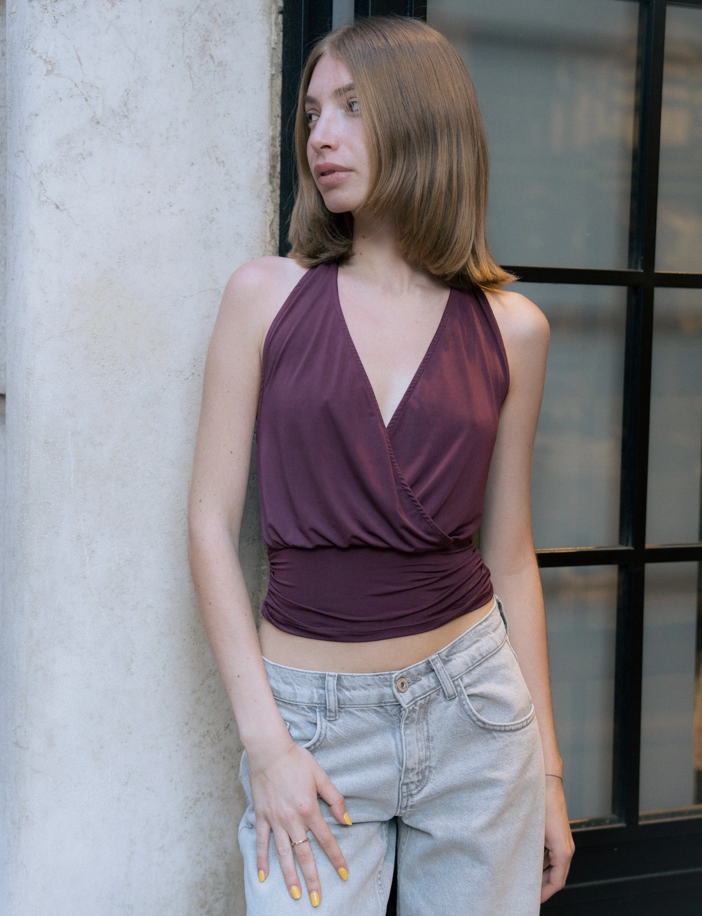 Top con scollo a v incrociato - Image 4