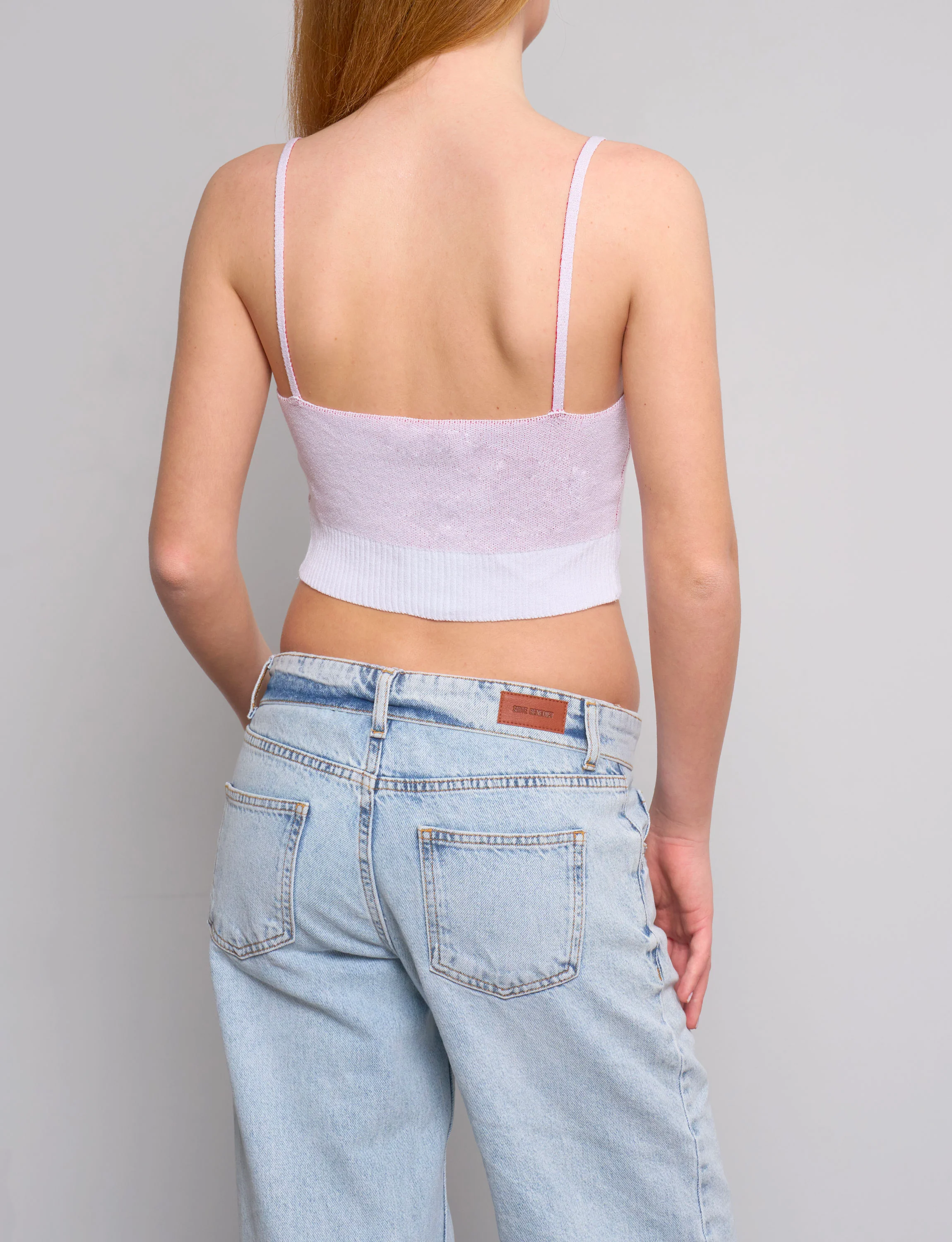 Top in maglia con cuoricini - Image 5