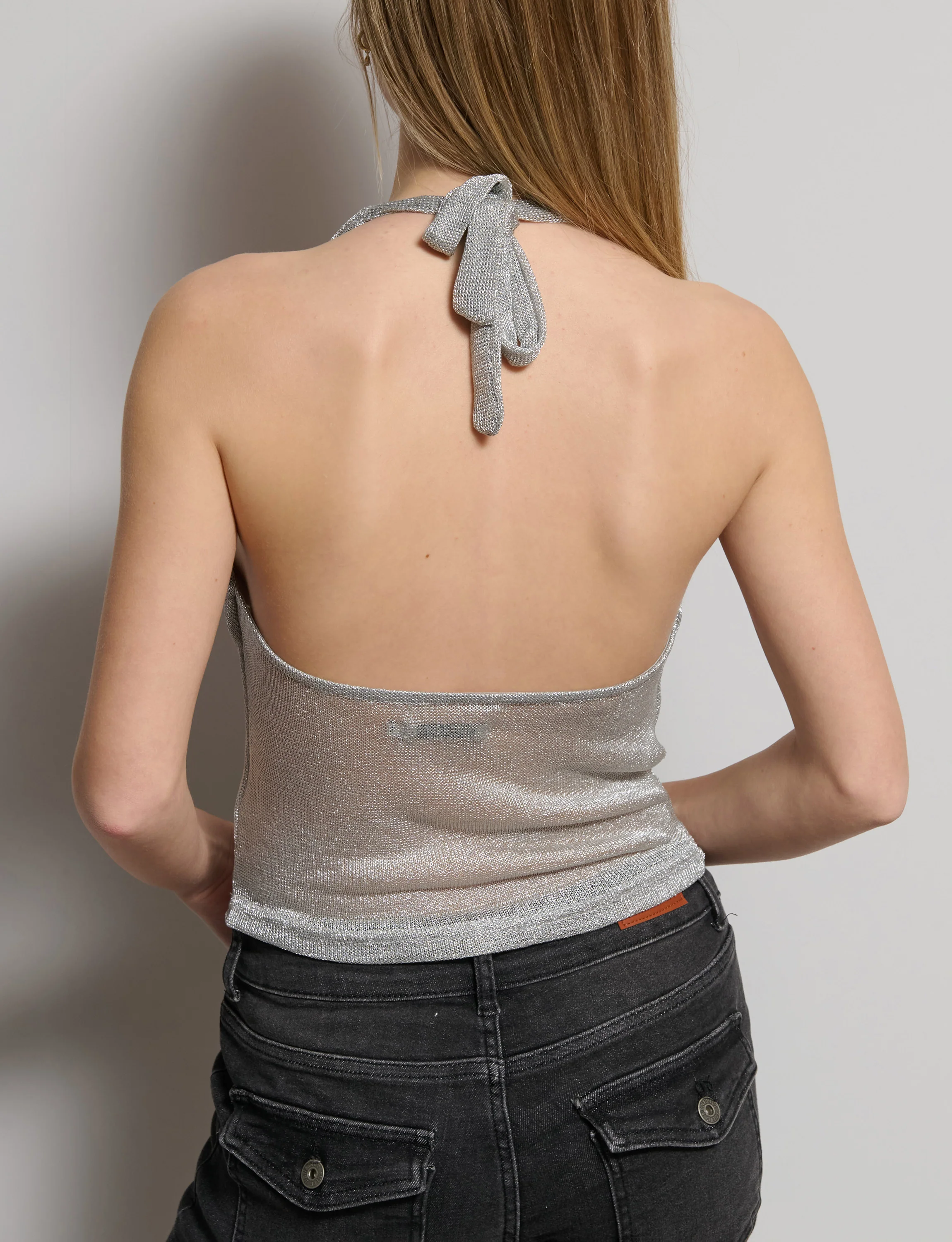 Top in maglia metallica scollo cappuccio - Image 4